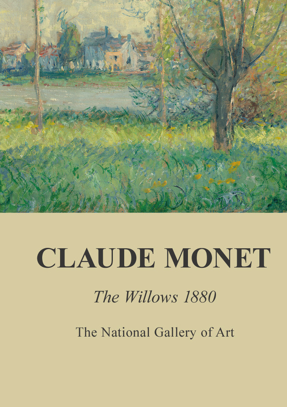 クロード モネ、The Willow、柳、風景画、ポスター、シンプルモダン、北欧スタイルにも。リビング【M-0471】 11枚目の画像