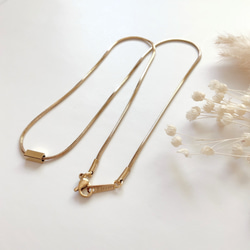 【新色追加】大人気＊シンプルなバーネックレス/ ゴールド　チョーカー　金属アレルギー対応　つけっぱなし　ステンレス　秋冬 19枚目の画像