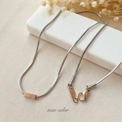 【新色追加】大人気＊シンプルなバーネックレス/ ゴールド　チョーカー　金属アレルギー対応　つけっぱなし　ステンレス　秋冬 3枚目の画像