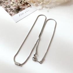 【新色追加】大人気＊シンプルなバーネックレス/ ゴールド　チョーカー　金属アレルギー対応　つけっぱなし　ステンレス　秋冬 18枚目の画像