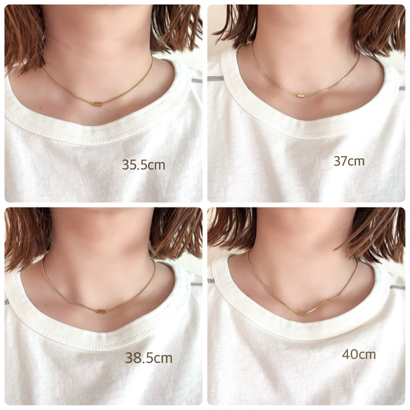 【新色追加】大人気＊シンプルなバーネックレス/ ゴールド　チョーカー　金属アレルギー対応　つけっぱなし　ステンレス　秋冬 15枚目の画像