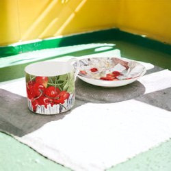 【受注生産】さくらんぼのラージカップとソーサ―　２客セット 11枚目の画像