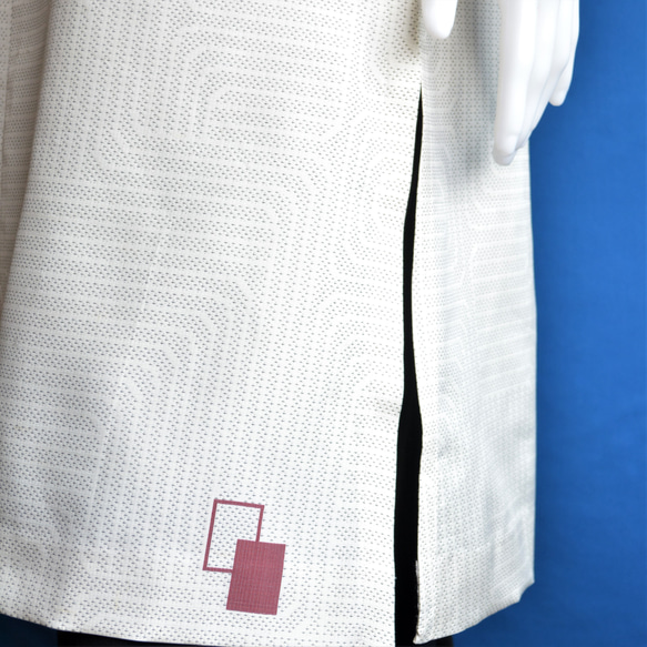 着物リメイク　ロングジャンパースカート(大島紬） 7枚目の画像