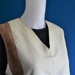 着物リメイク　ロングジャンパースカート(大島紬） 5枚目の画像