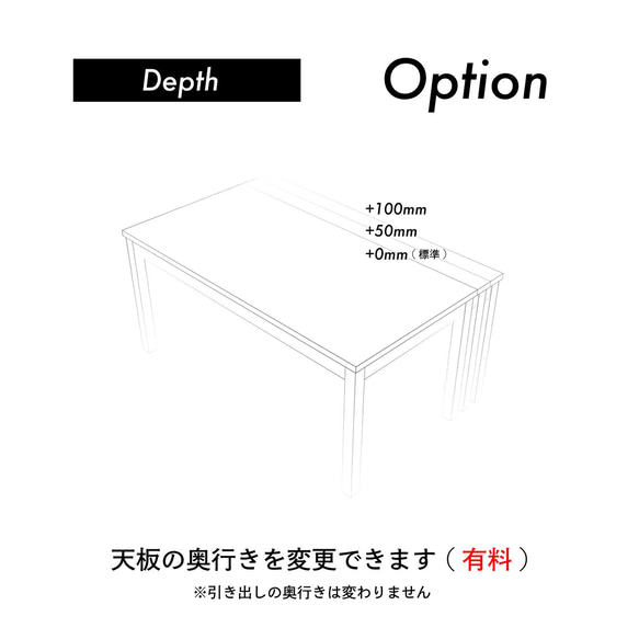 [送料無料] 無垢 デスク 引き出し 机 PCデスク カウンターテーブル w150 [受注製作] 18-04 13枚目の画像