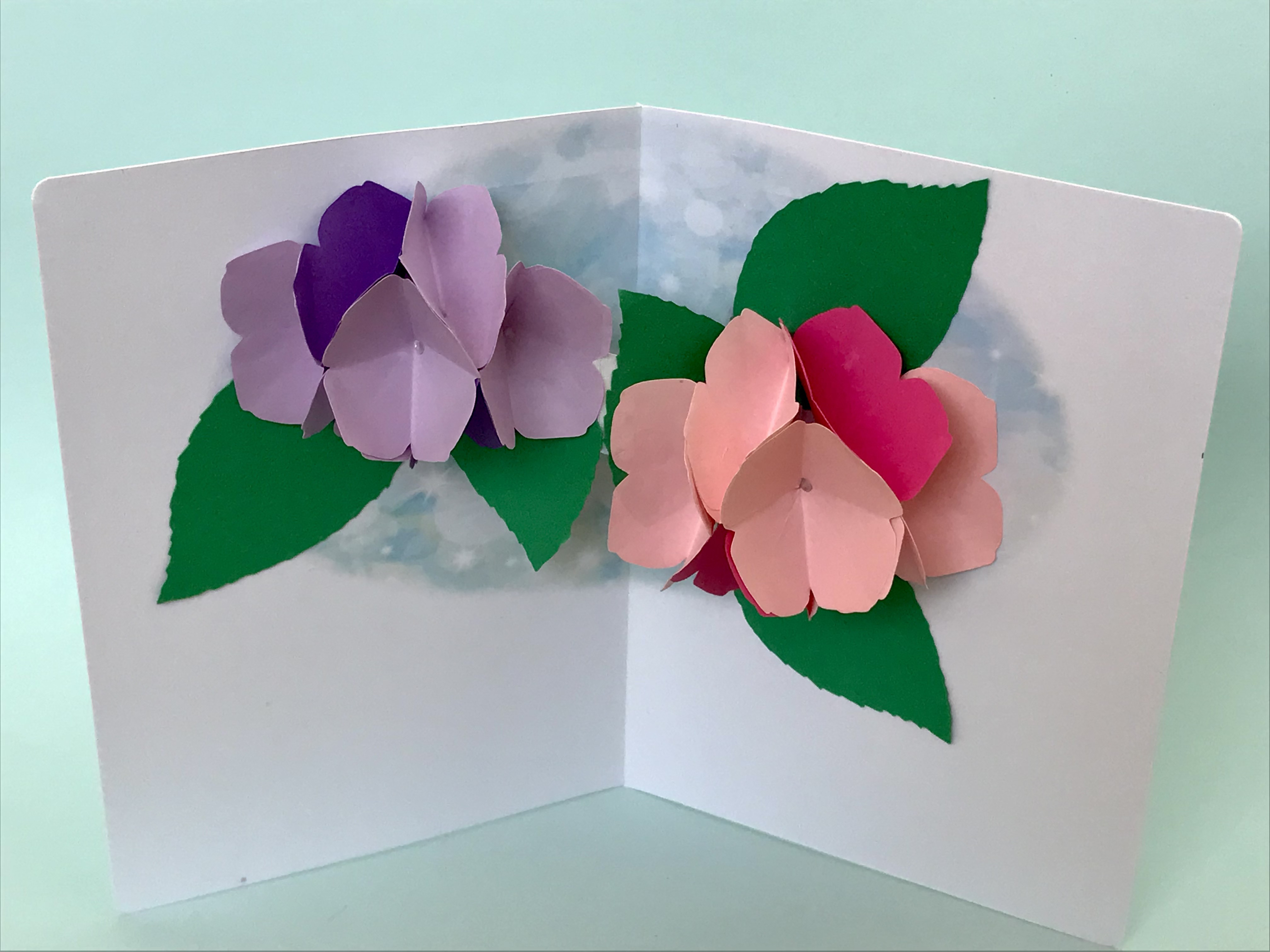 フォロワー様限定1200円世界に1つだけ紫陽花ハンドメイドメッセージカード父の日 フォロワー様限定1200円世界に1つだけ紫陽花ハンドメイド