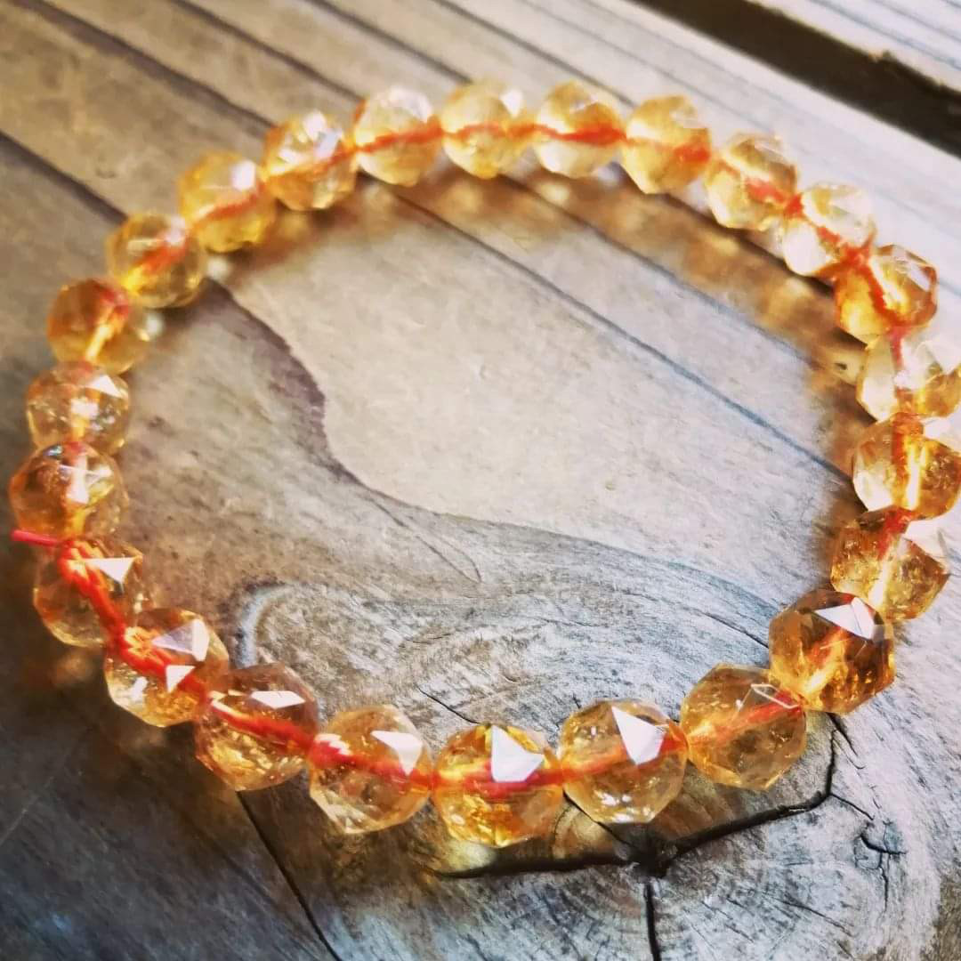 ◆パワー◆ストーン◆◆◆カットシトリンのブレスレット⁡ ⁡5800円（送料無料）⁡ ⁡9mm⁡