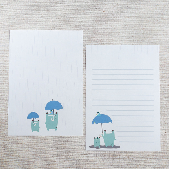 【便箋セット】梅雨【２４枚入り】 2枚目の画像