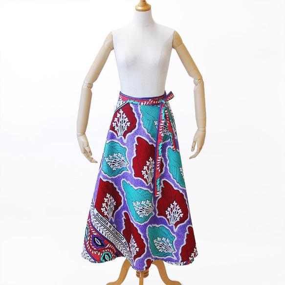 カンガの巻きスカート｜アフリカ布スカート ロングスカート アフリカンプリント 