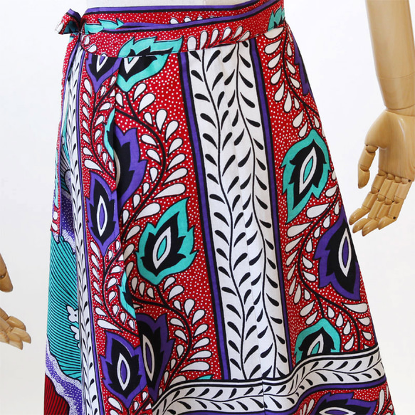 カンガの巻きスカート｜アフリカ布スカート ロングスカート アフリカンプリント 