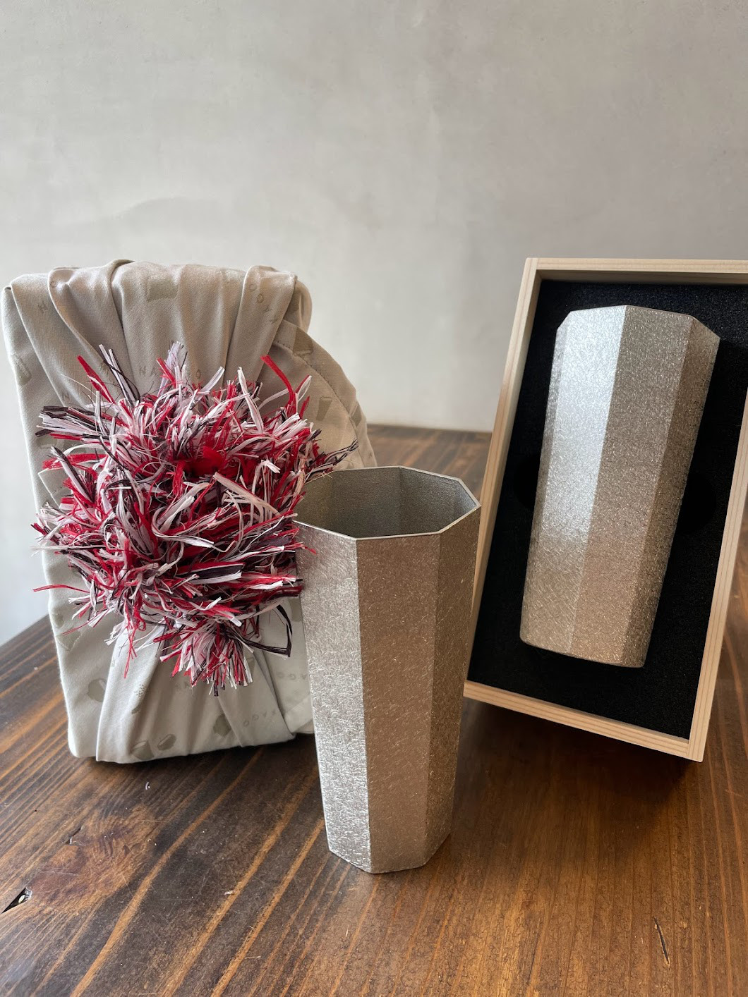 錫製タンブラー　mitsuo'sタンブラーロング　TSUTSUMUラッピングバージョン