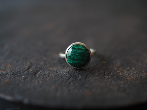 malachite silver ring (shinryoku) 9枚目の画像