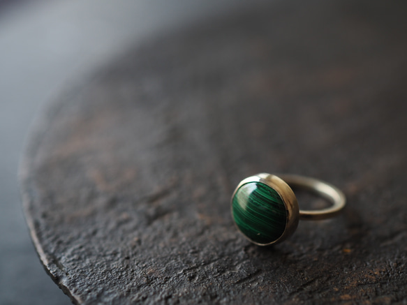 malachite silver ring (shinryoku) 10枚目の画像