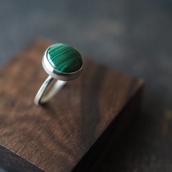 malachite silver ring (shinryoku) 8枚目の画像