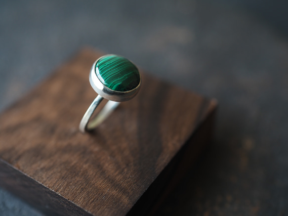 malachite silver ring (shinryoku) 8枚目の画像