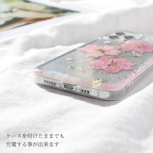まこ様ご確認ページ★押し花ケース ほぼ全機種対応スマホケース】押し花スマホケース NO.504 押し花
