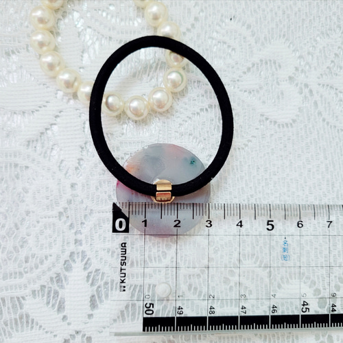 かすみ草たっぷり レジンヘアゴム9 ヘアゴム ラベンダー 通販