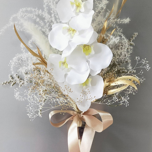 送料無料】ブーケ造花♥ドライフラワーブーケ胡蝶蘭ブーケ
