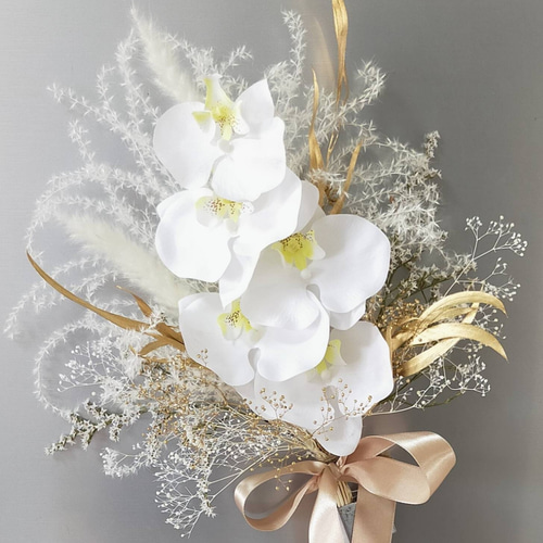 送料無料】ブーケ造花♥ドライフラワーブーケ胡蝶蘭ブーケ