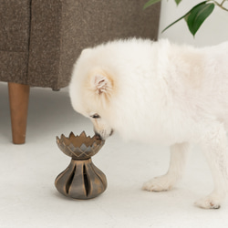 Golden Tulip  ドッグフードボウル　ペットボウル　食器スタンド　小型犬　中型犬　猫 1枚目の画像