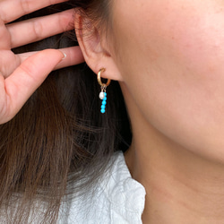 ゆらゆら揺れる！ルビーのシャンデリアピアス ピアス（フック