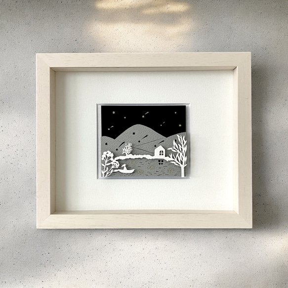 額装切り絵『極夜の湖畔』 絵画 nopico 通販 15926030｜Creema