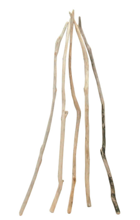 「送料無料」小枝細枝流木の５本セット e505 インテリア店舗ディスプレイ園芸華材撮影用DIY工作水槽用流木素材