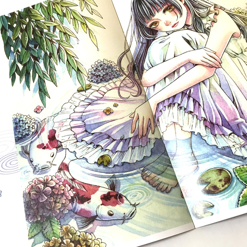 イラスト集『年刊少女雑誌さんぽ』+ポストカード+A5クリアファイル
