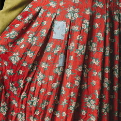 【エシカル 一点物】Rose pattern fit and flare dress (4-8) 5枚目の画像