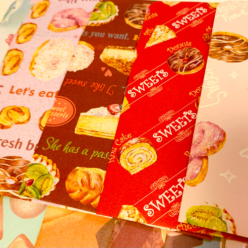 ポチ袋♡スイーツ柄 26枚 サンキューシール付きNo.243 おすそ分け