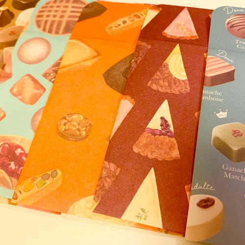 ポチ袋♡スイーツ柄 26枚 サンキューシール付きNo.243 おすそ分け