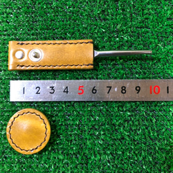 【ゴルフ好きな方へのプレゼントにもピッタリ】『革の宝石』ルガトーで作ったマーカー＆グリーンフォーク 5枚目の画像