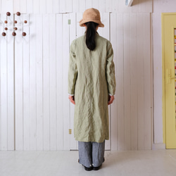 linen atelier coat　fresh green 第5張的照片