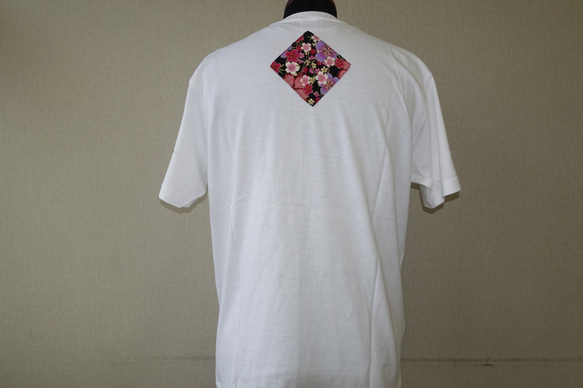 和柄Tシャツ（ホワイト・L） 5枚目の画像