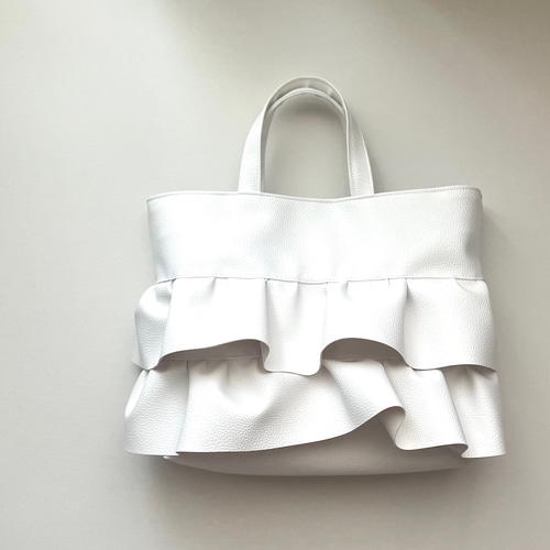 ハンドメイド ♡ フリルバッグ フリフリトート セレモニーバッグ