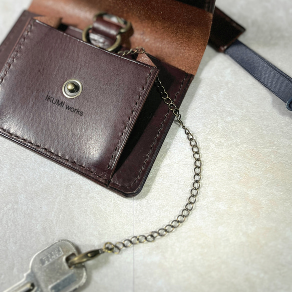 本物良品■バレンシアガ■レザー IDカードホルダー/ケース/キーリング BALENCIAGA（バレンシアガ） idカードホルダー フラグメントケース