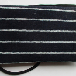 ７１１９　唐桟縞の着物で作った和風財布・ポーチ　＃送料無料 4枚目の画像