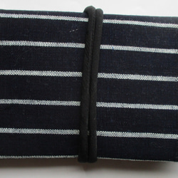 ７１１９　唐桟縞の着物で作った和風財布・ポーチ　＃送料無料 2枚目の画像