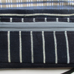 ７１１９　唐桟縞の着物で作った和風財布・ポーチ　＃送料無料 6枚目の画像