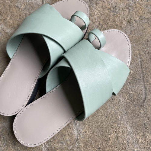 new!【'23サマー】cross sandals ver.mint /フラットサンダル＊ミント