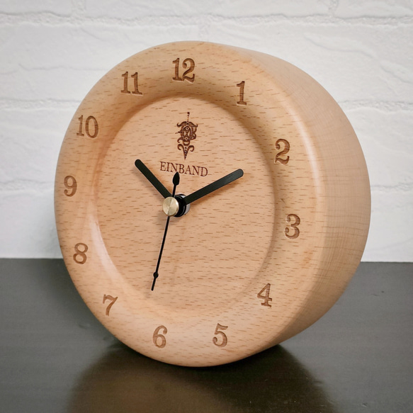 EINBAND オリジナル置き時計 『ブナの木』 120mm×120mm 3枚目の画像