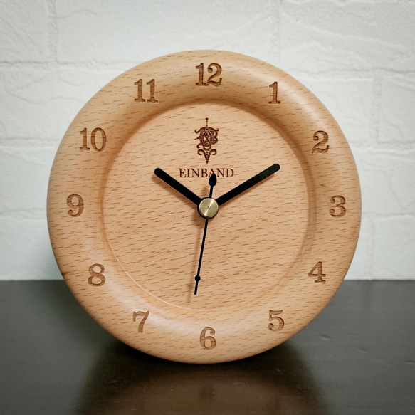 EINBAND オリジナル置き時計 『ブナの木』 120mm×120mm 2枚目の画像