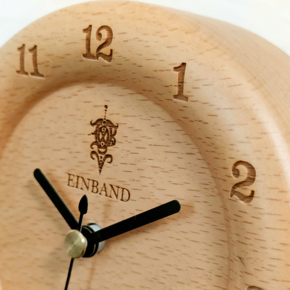 EINBAND オリジナル置き時計 『ブナの木』 120mm×120mm 4枚目の画像