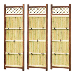 天然竹を使用した目隠し竹垣フェンス 3枚組 横型または縦型をお選びください。 3枚目の画像