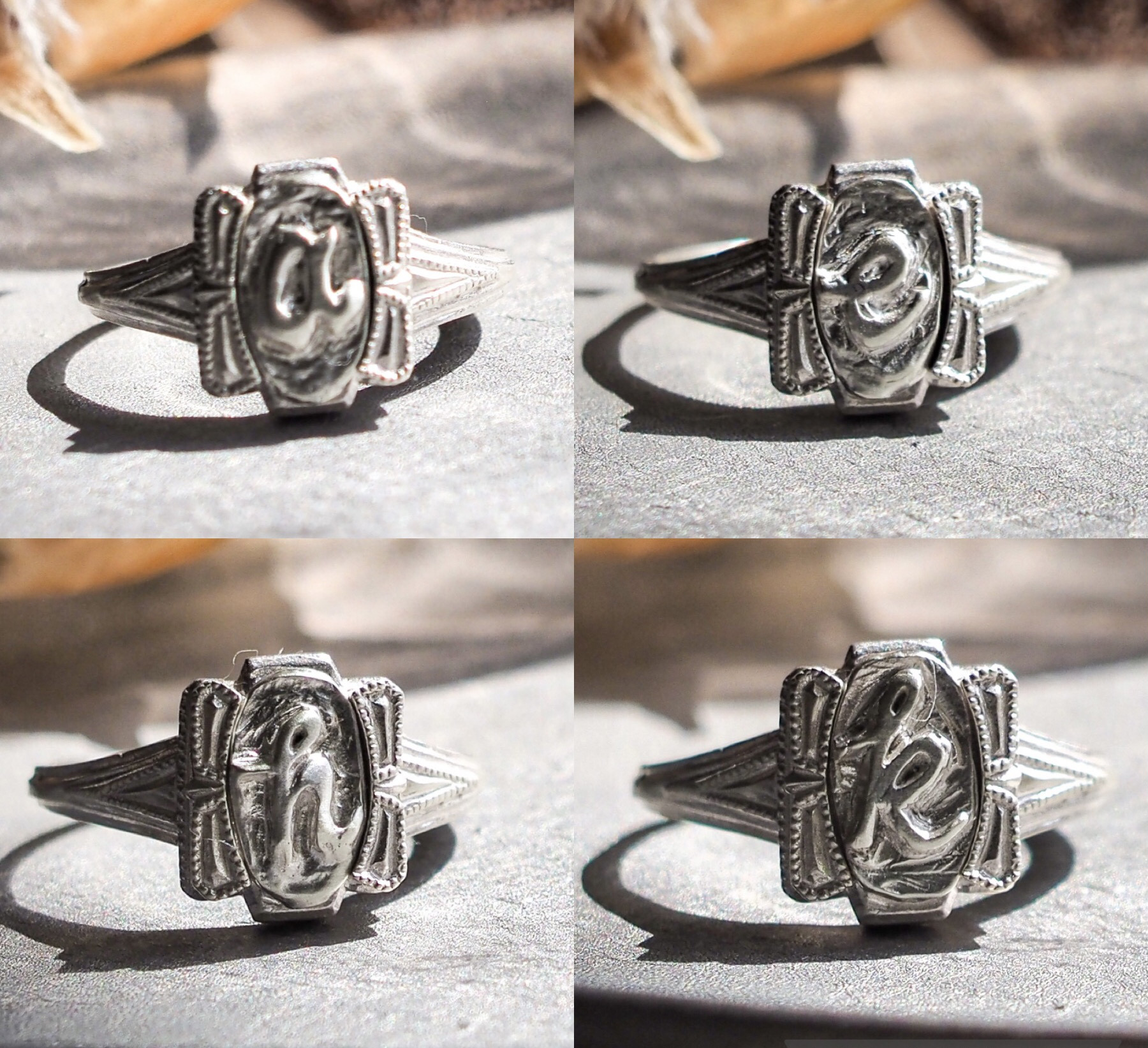 オーダーできるナンバー・イニシャルリング・星/月《送料無料》