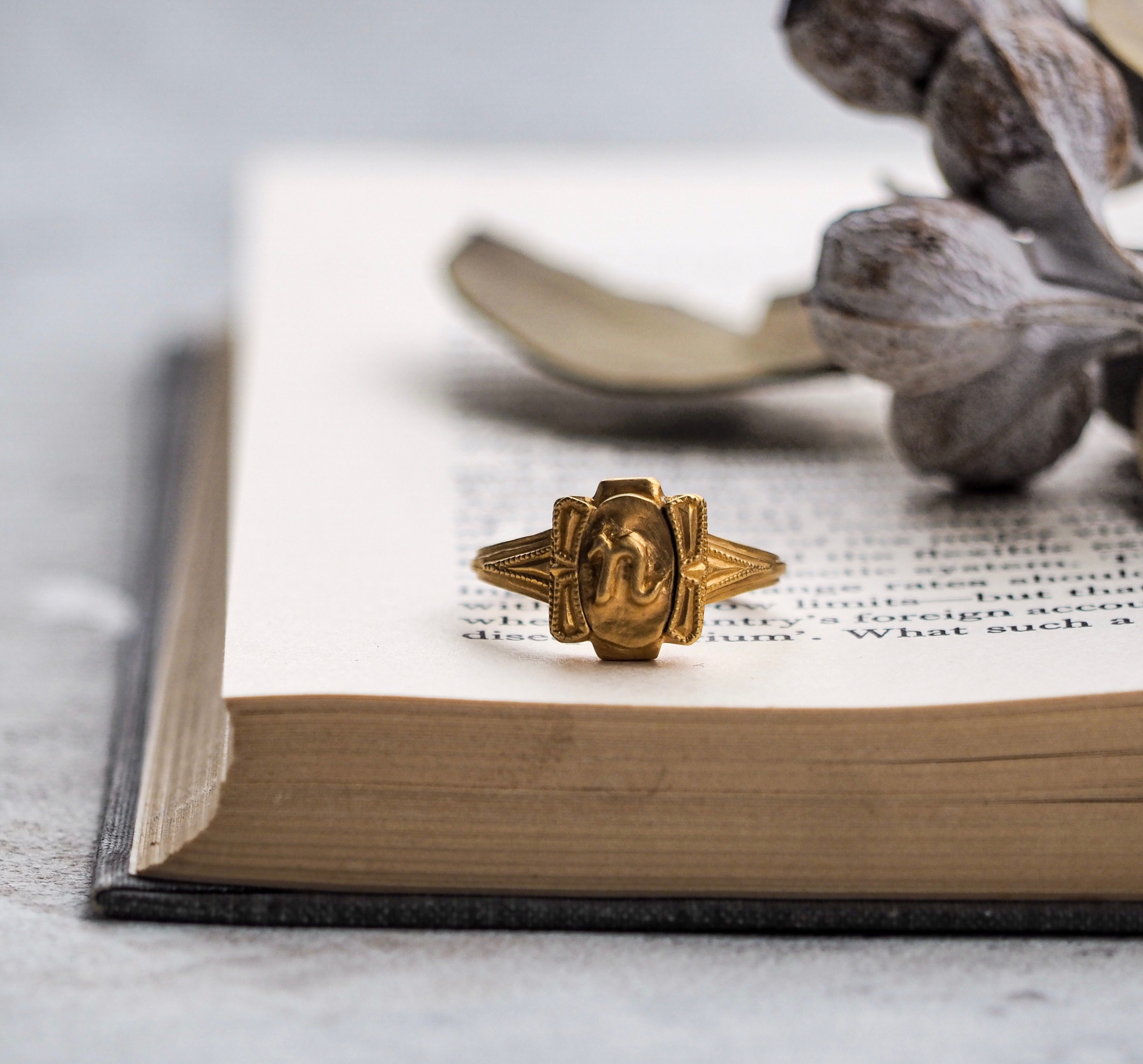 オーダーできるナンバー・イニシャルリング・星/月《送料無料》