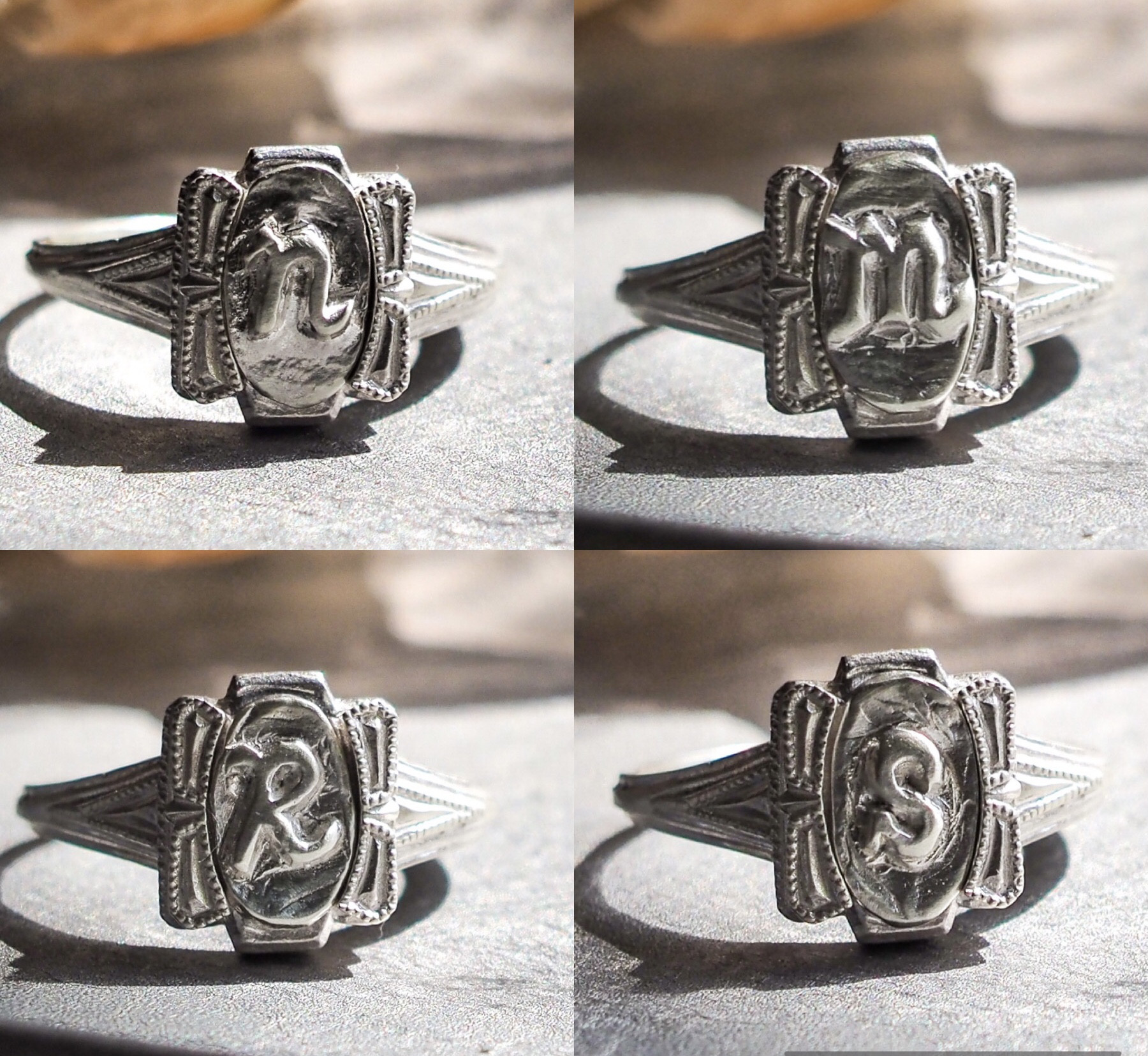 オーダーできるナンバー・イニシャルリング・星/月《送料無料》