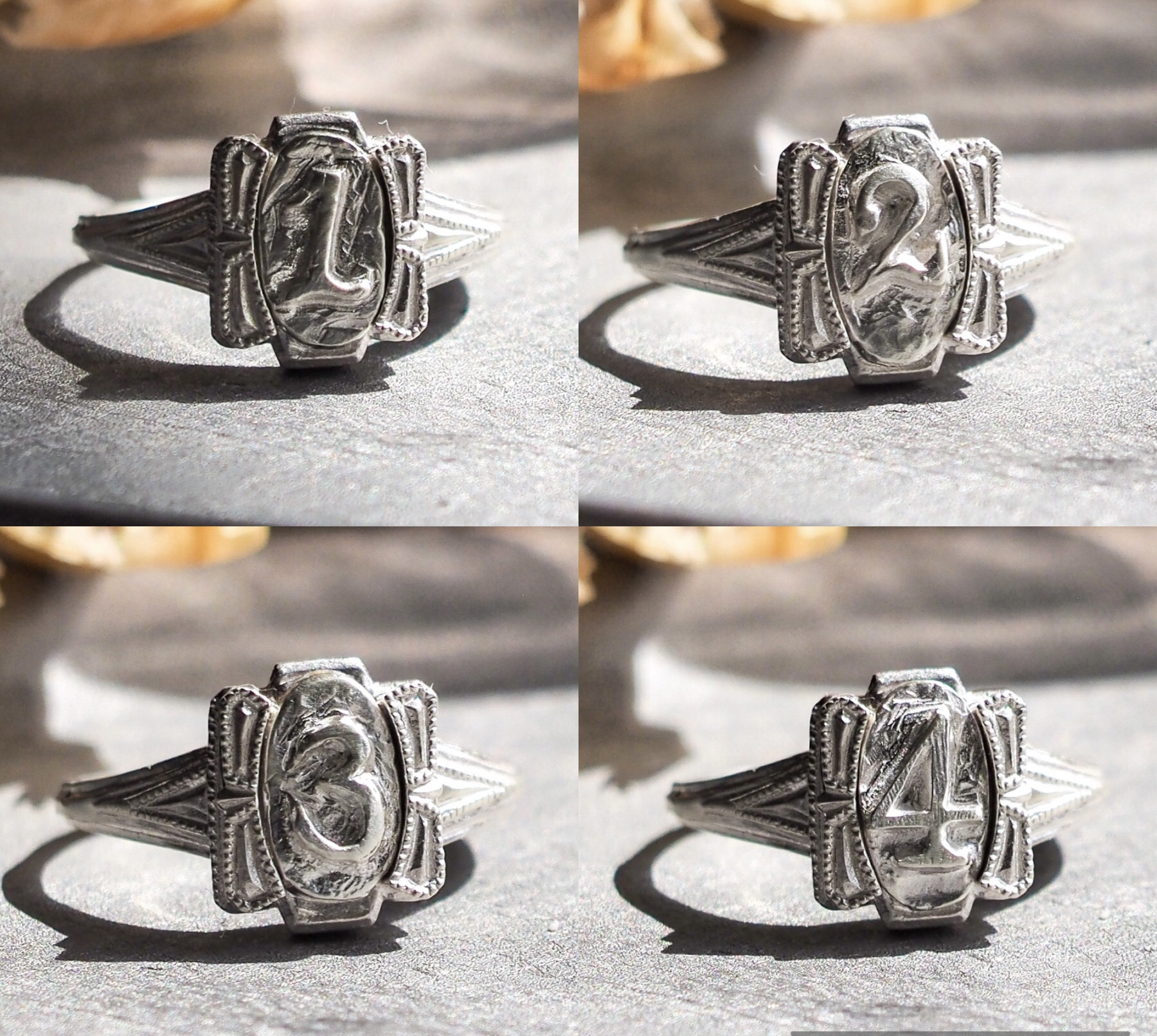 オーダーできるナンバー・イニシャルリング・星/月《送料無料》