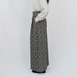 【エシカル 一点物】Vine pattern flared pants (4-18) 10枚目の画像