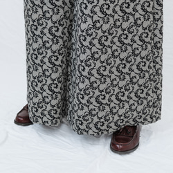 【エシカル 一点物】Vine pattern flared pants (4-18) 6枚目の画像